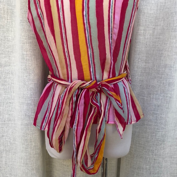 Lauren Ralph Lauren petite sleeveless colorful blouse - Picture 5 of 12